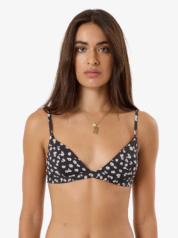 Double Vision Fixed Triangle Bikini Top - Black