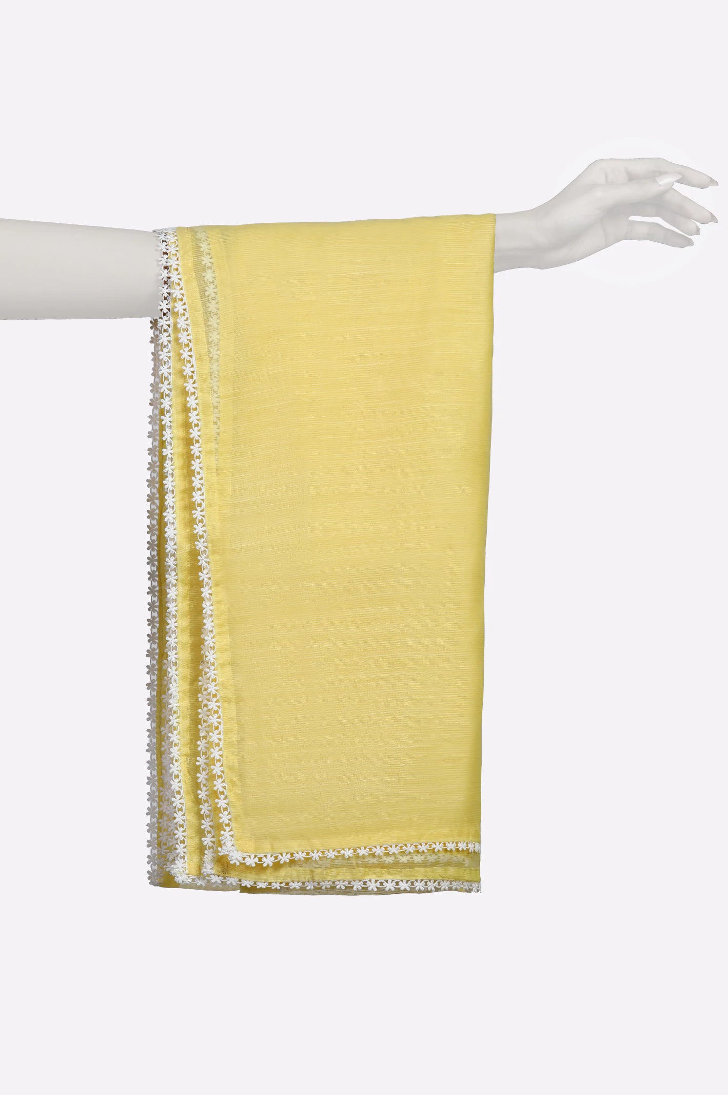 Yellow Plain Dupatta